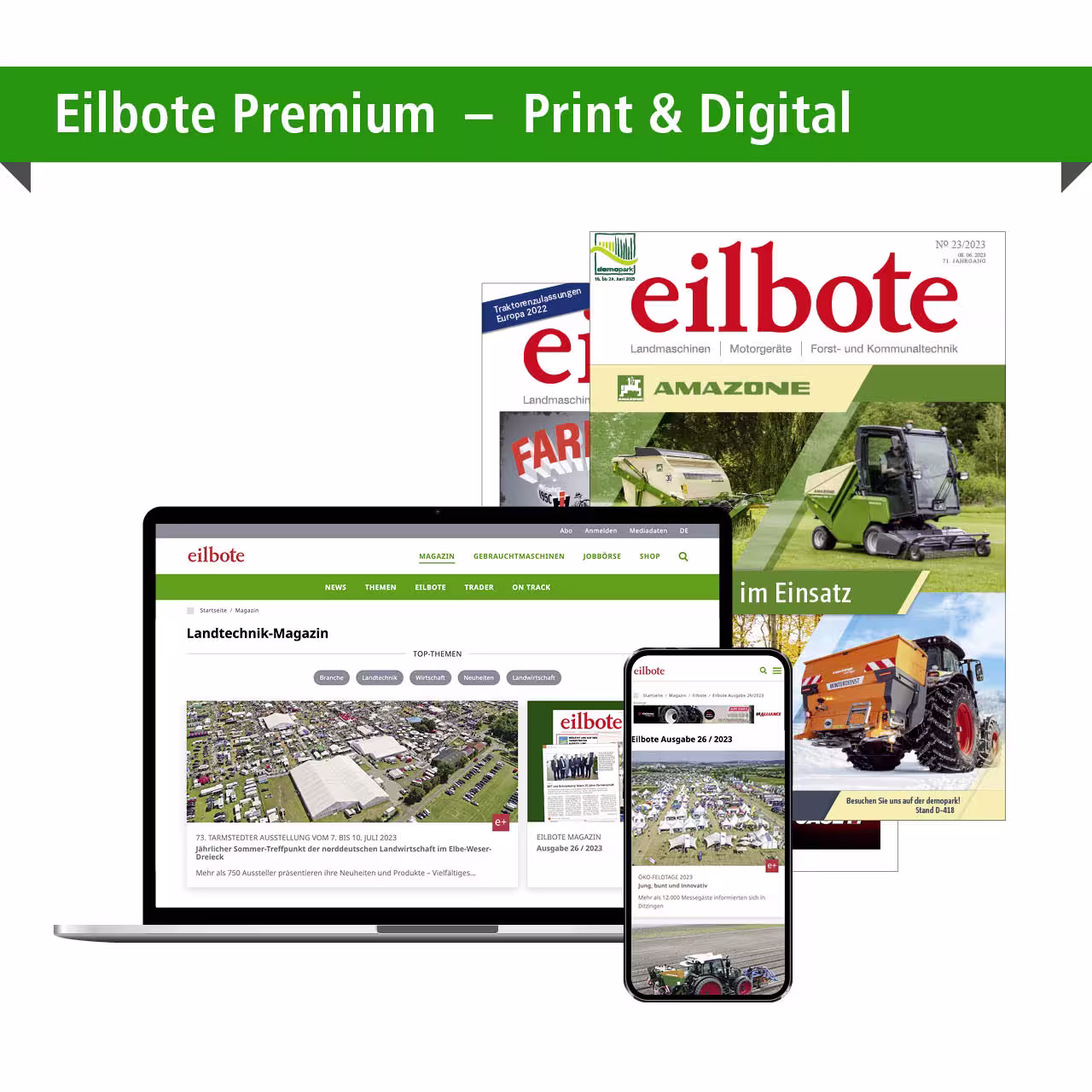 Eilbote Premium (Print & Digital inkl. E-Paper) Jahresabonnement eilbote-onlineshop - Agrarfox