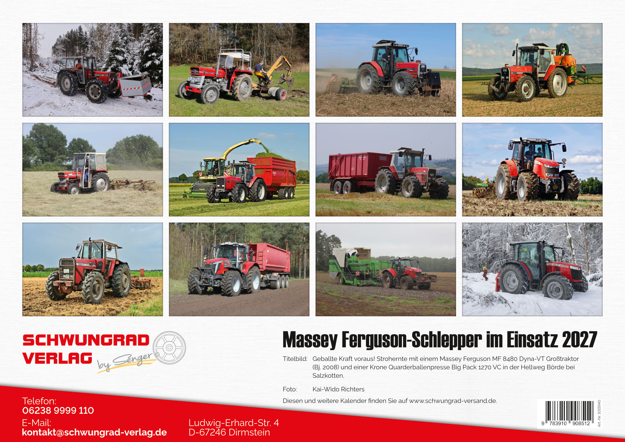 Massey Ferguson Monatskalender 2027