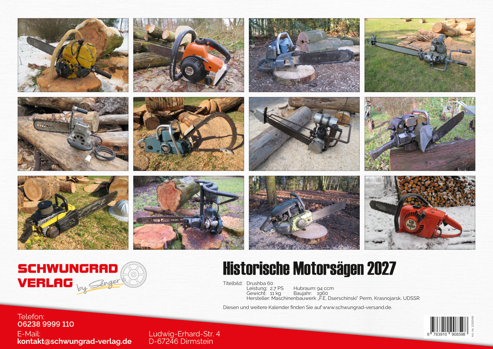 Motorsägen Monatskalender 2027