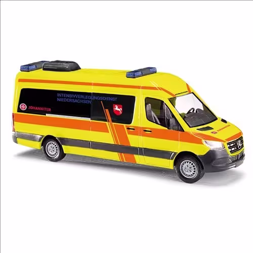 Mercedes-Benz Sprinter langer Radstand Intensivverlegung Niedersachsen gelb Modell von Busch 1:87 eilbote-onlineshop - Agrarfox