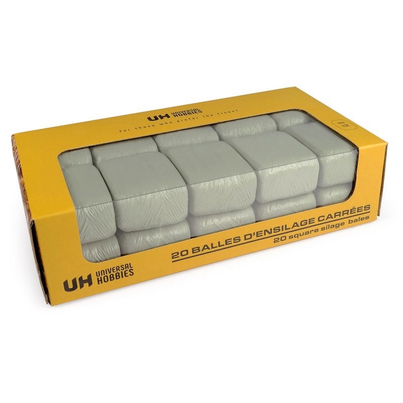 20 Silage Quaderballen grün Modell von Universal Hobbies 1:32