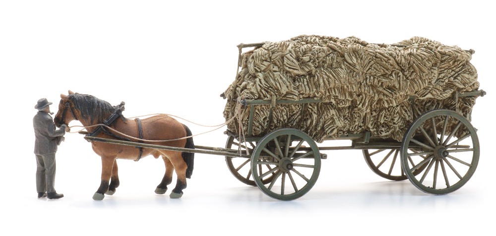 Leiterwagen Heuernte + Figur Modell von Artitec 1:87