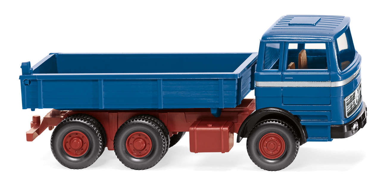 MB Flachpritschenkipper azurblau Modell von WIKING 1:87