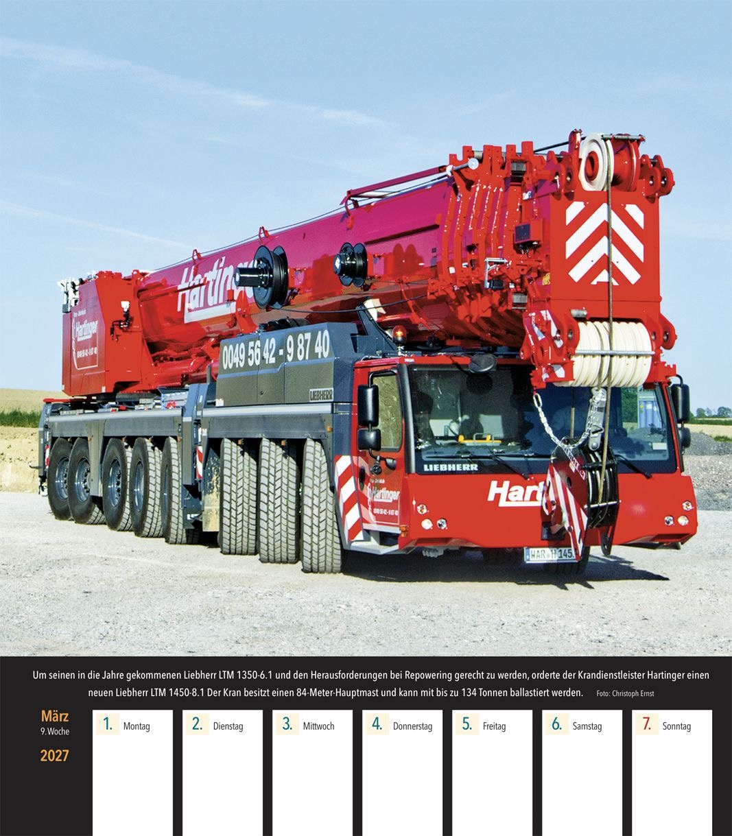 Schwertransporte Wochenkalender 2027