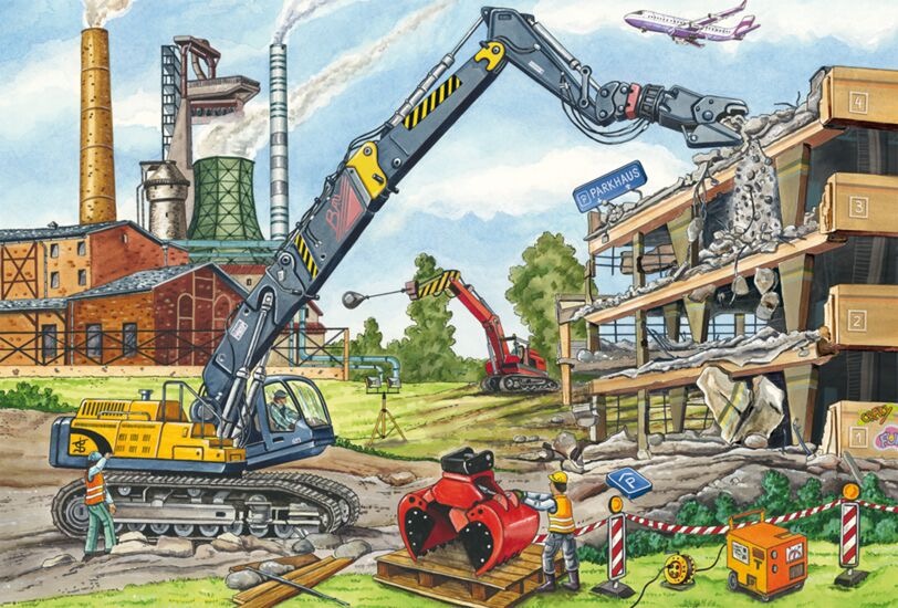 Meine liebsten Baustellenfahrzeuge Puzzle 3x48 Teile
