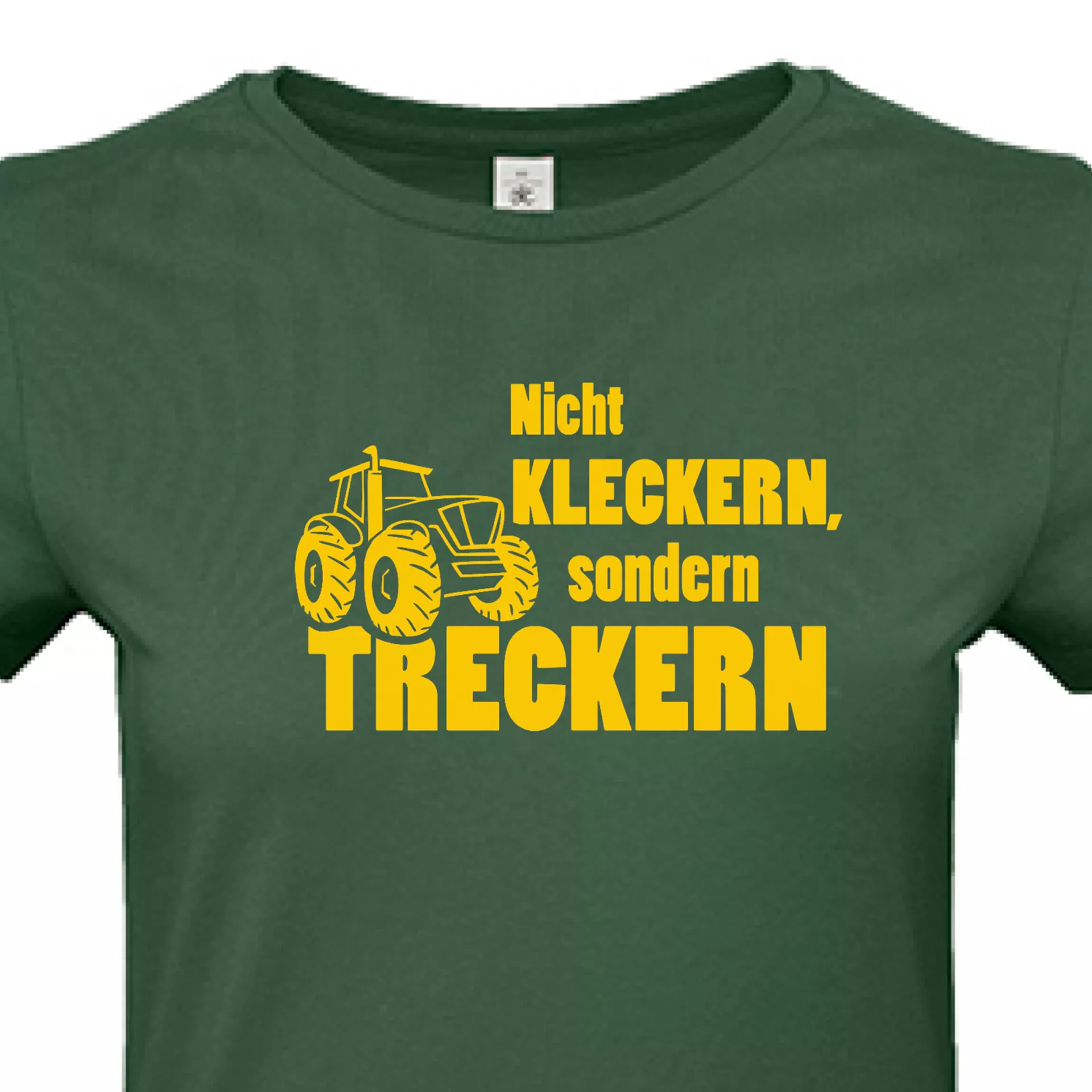 T-Shirt Lady „Nicht KLECKERN sondern TRECKERN“ (grün)