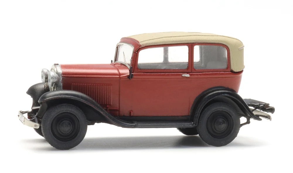 Opel 1.2L Dach geschlossen rot Modell von Artitec 1:87