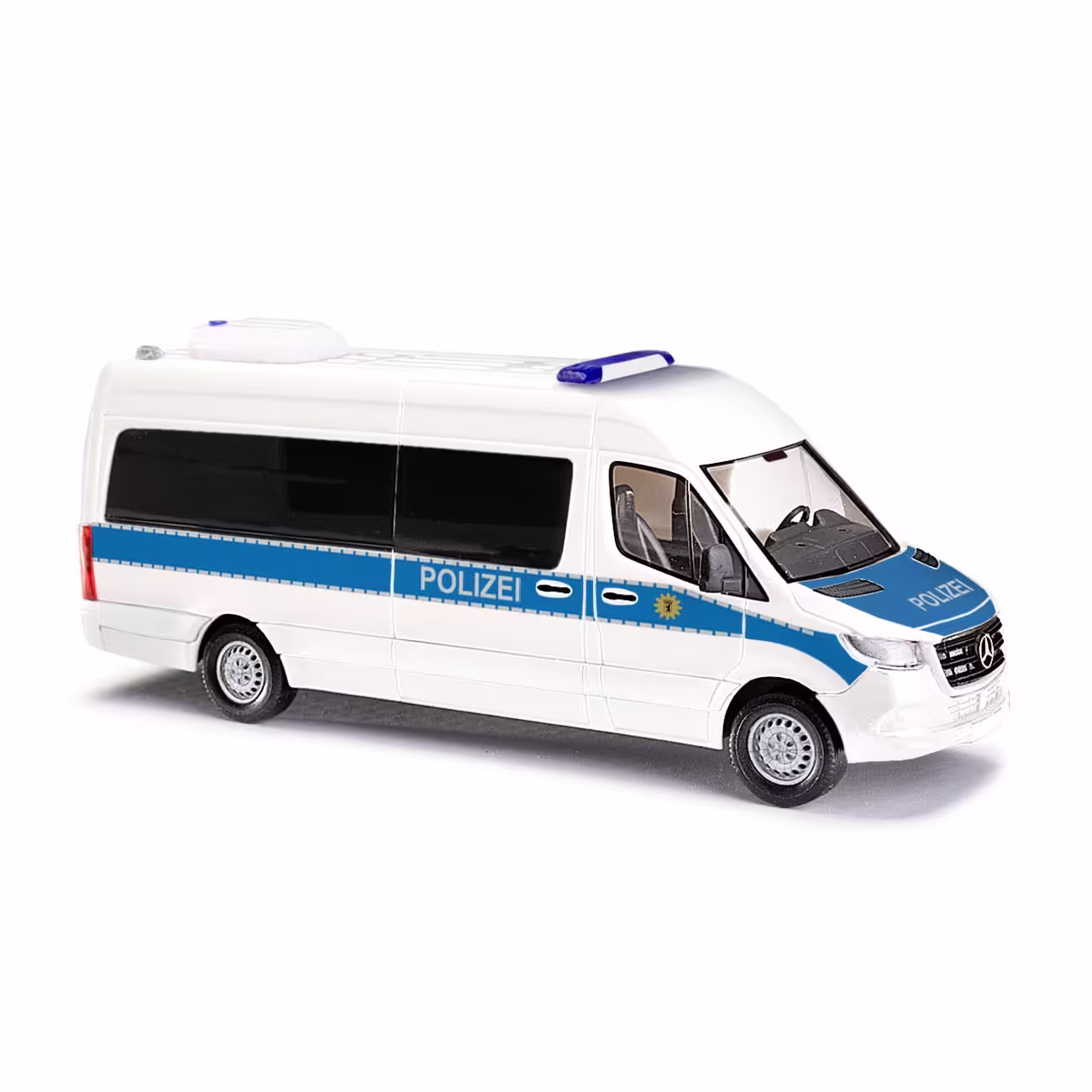 MA76367-1 Artikelname: Mercedes-Benz Sprinter Bus, Polizei Berlin Mannschaftskraftwagen MKW Originalhersteller: Mercedes-Benz Modelltyp: Sprinter von Busch im Maßstab: 1:87 Hersteller-Nr: 52638