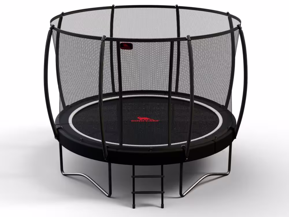 Dino Cars Trampolin inkl. SicherheitsnetzLeiter 430 cm-1
