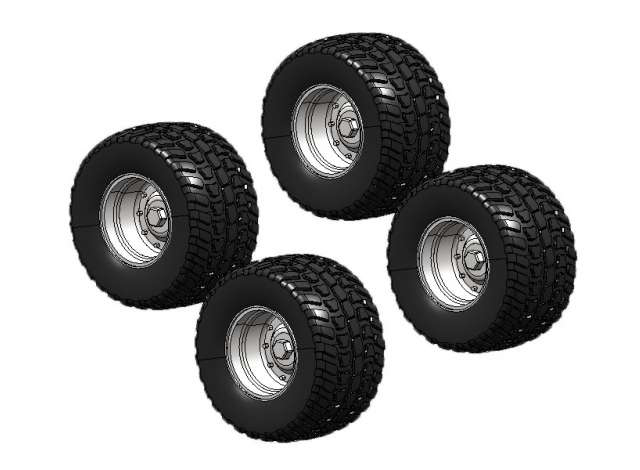 Michelin CARGOXBIB Räder-Set inkl. Felge und Naben Modell von At Collections 1:32