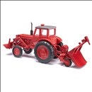 Belarus MTS-52 mit Rückeschild rot Modell von Busch 1:87