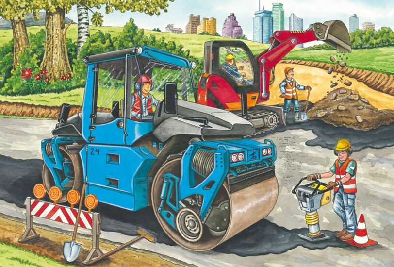 Meine liebsten Baustellenfahrzeuge Puzzle 3x48 Teile