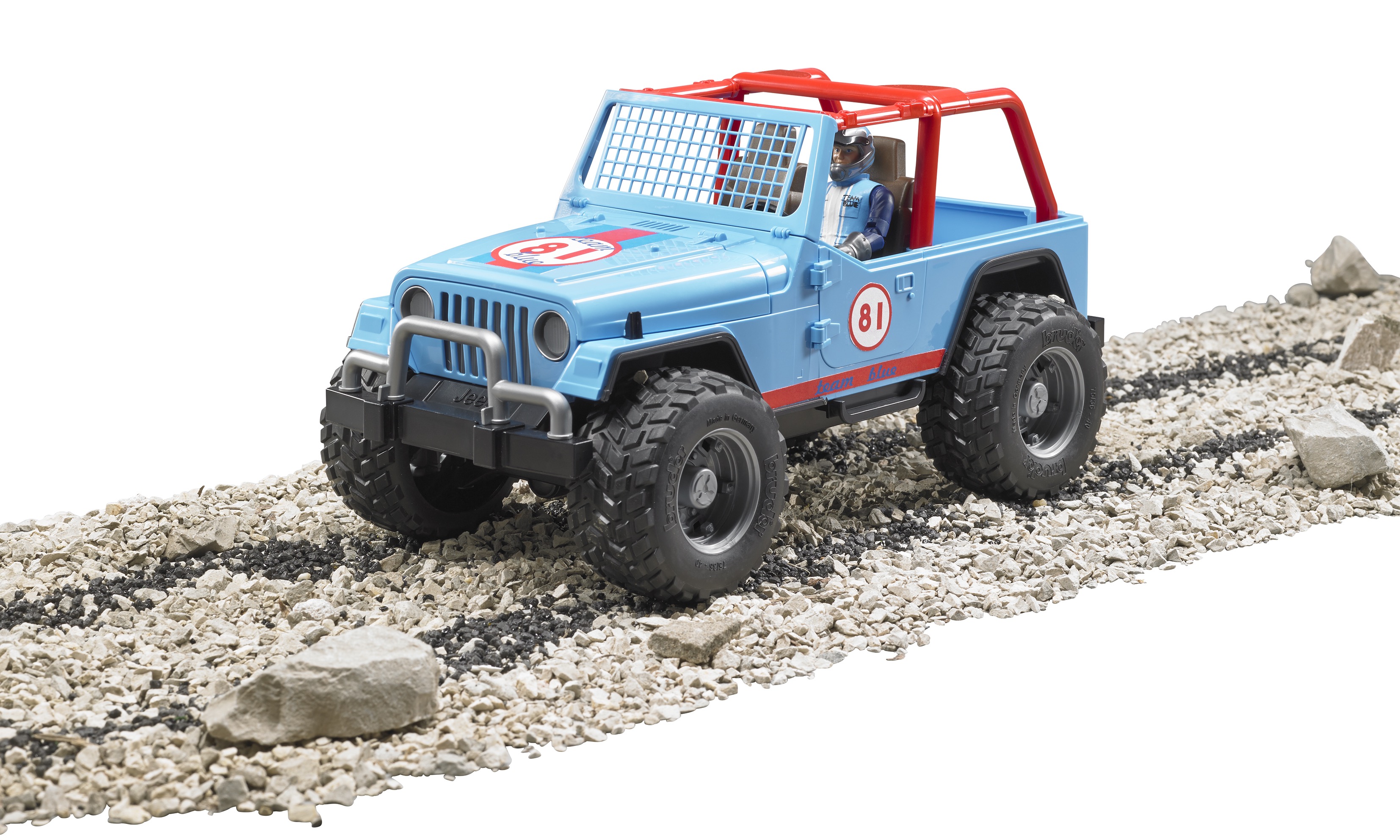 Jeep Cross Country Racer blau mit Rennfahrer