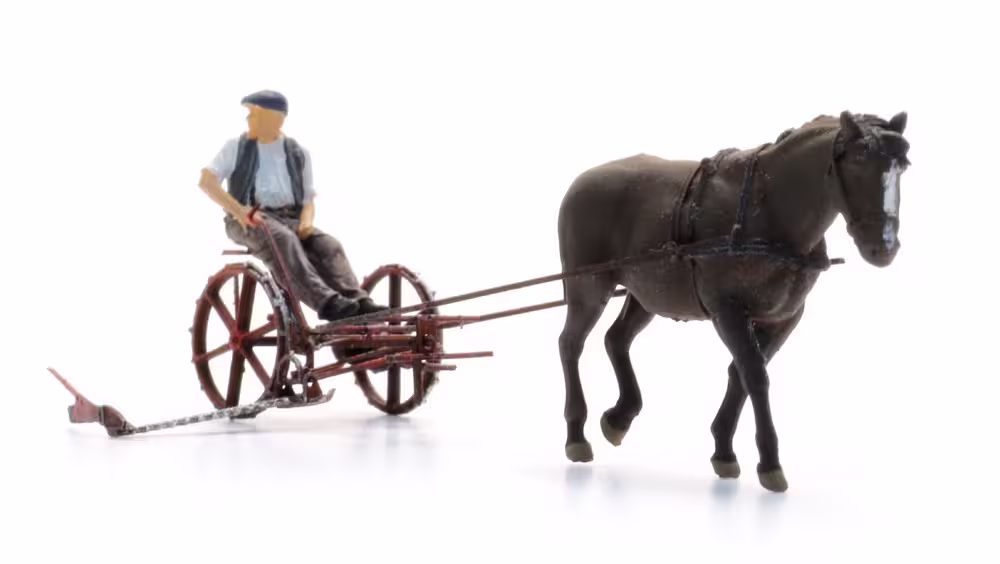 Mähbalken mit Pferd und Figur Modell von Artitec 1:87 eilbote-onlineshop - Agrarfox