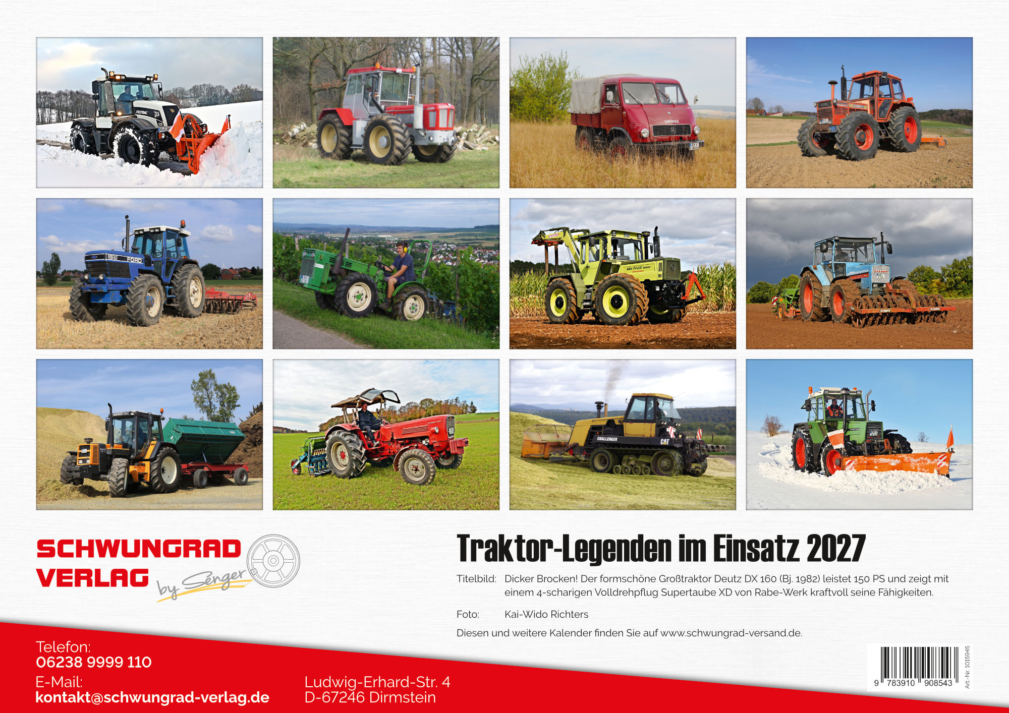 Traktor Legenden Monatskalender 2027
