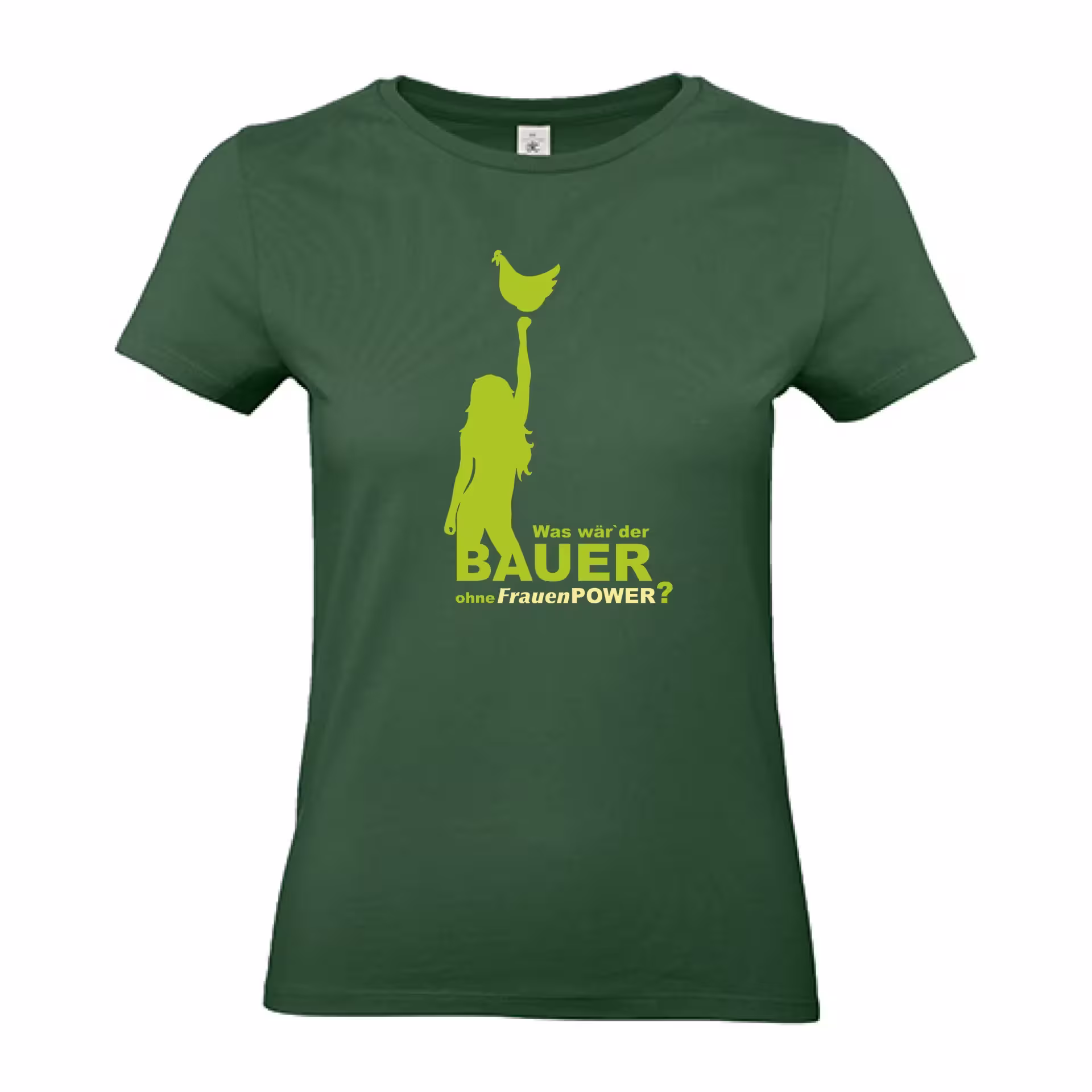 T-Shirt Lady „Was wär’ der Bauer ohne FrauenPOWER?“ (grün) eilbote-onlineshop - Agrarfox