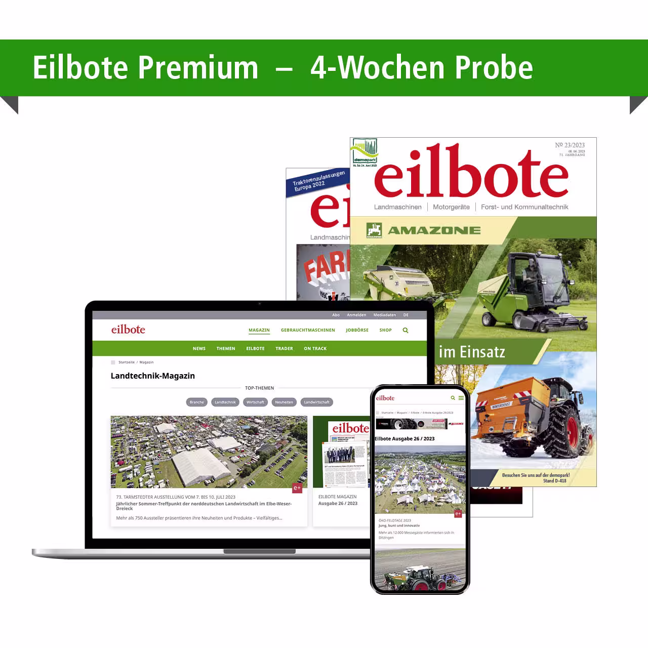 Eilbote Premium (Print & Digital inkl. E-Paper) 4-Wochen Probe-Abo eilbote-onlineshop - Agrarfox