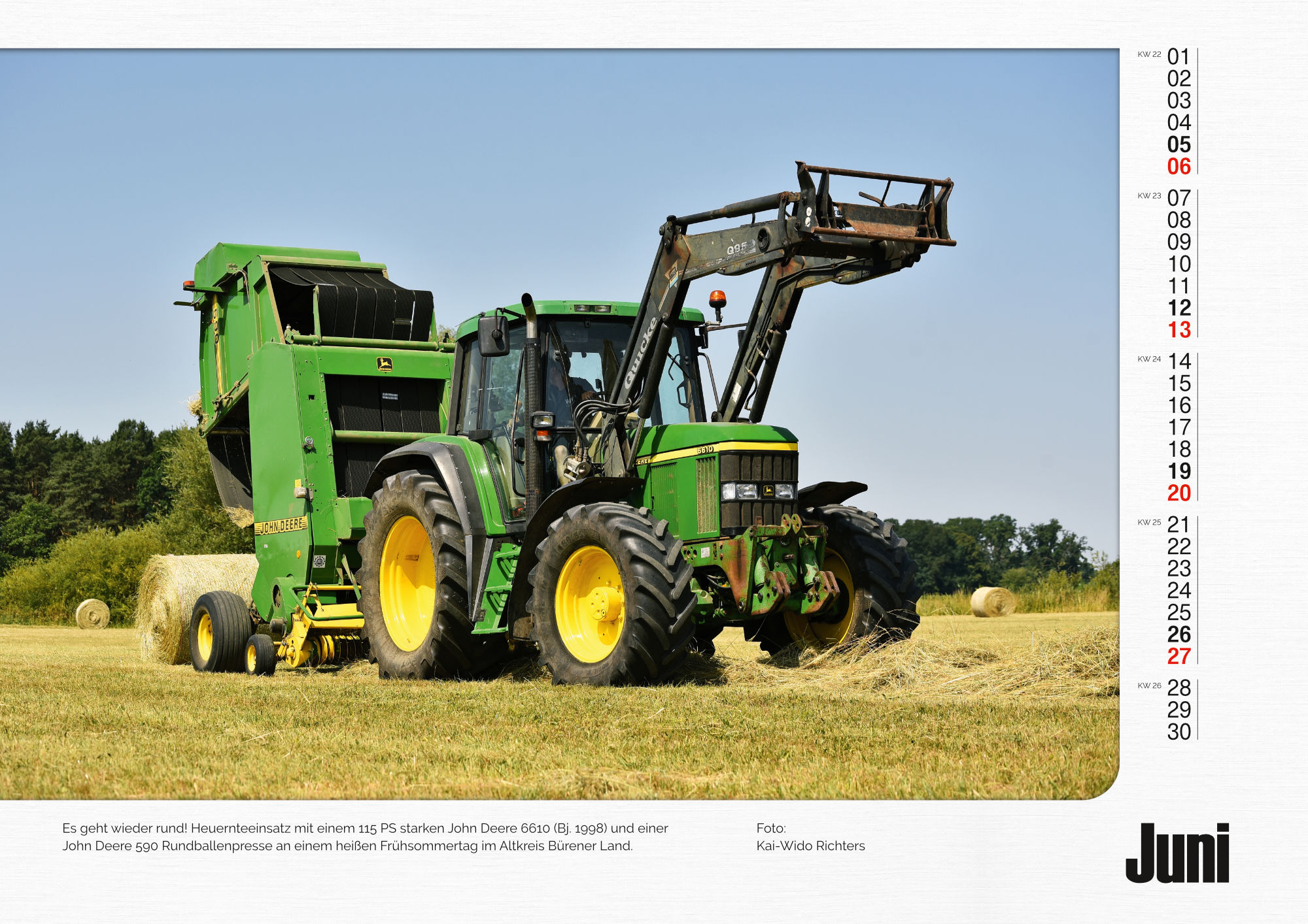 John Deere Monatskalender 2027