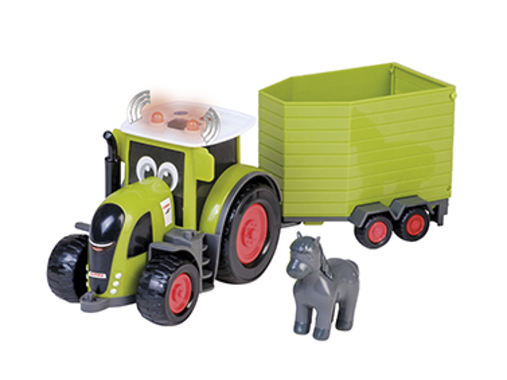 Claas Kids Axion 870 Traktor mit Pferdeanhänger und Pferd-1