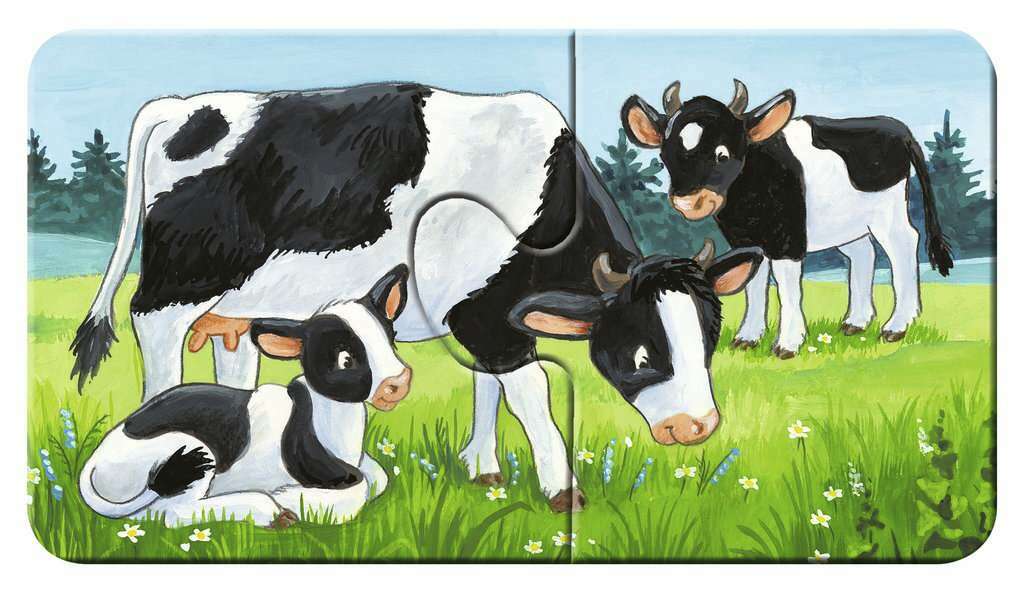 Tierfamilien auf dem Bauernhof Puzzle