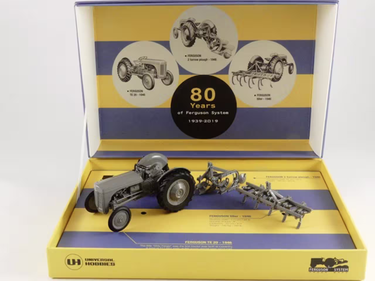 Ferguson TE-20 mit Pflug und Kultivator Limited Edition Modell von Universal Hobbies 1:32 eilbote-onlineshop - Agrarfox