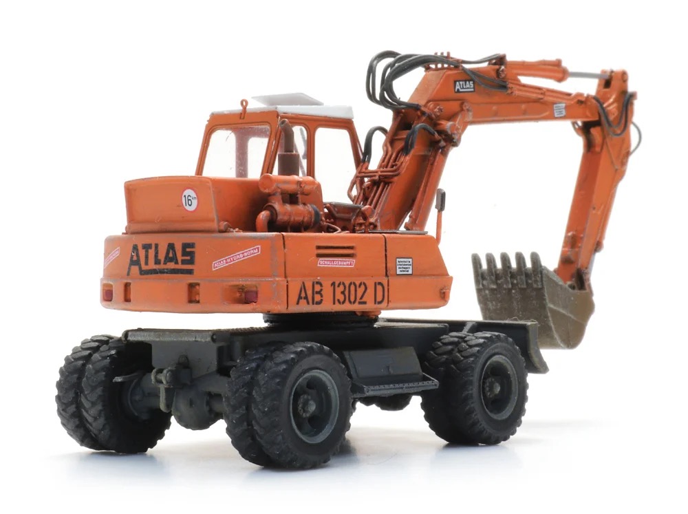 Atlas 1302 Bagger orange Modell von  1:87
