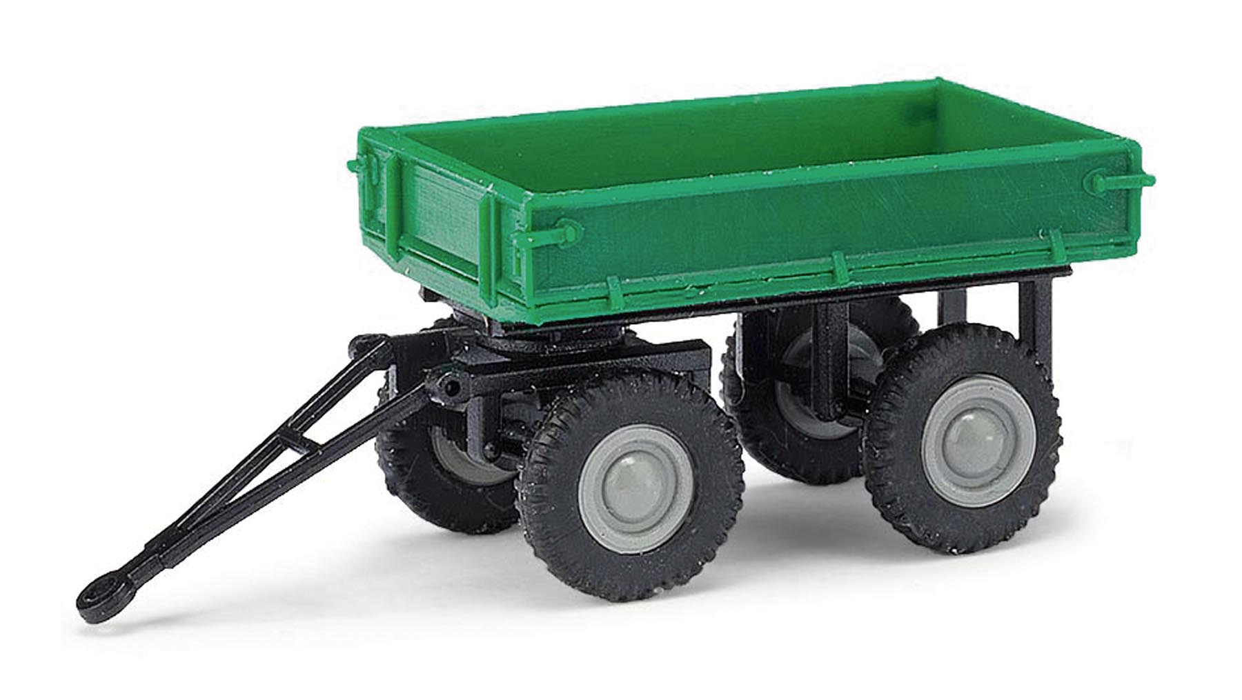 Anhänger für E-Karre - grün mit grauen Felgen  Bj. 1960 Modell von Mehlhose 1:87