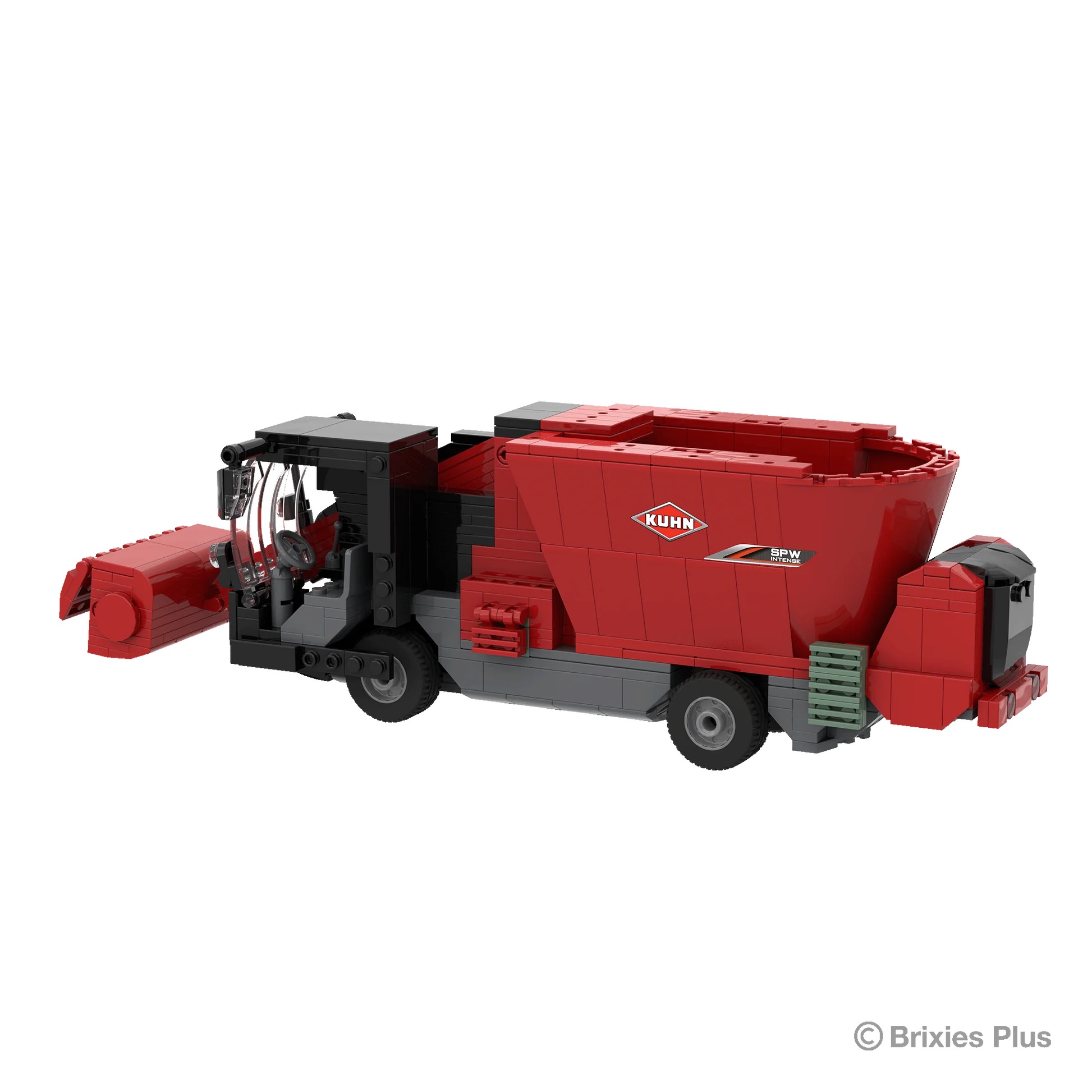 BRIXIES Plus Kuhn selbstfahrender Futtermischwagen Modell von Brixies Plus 1:32