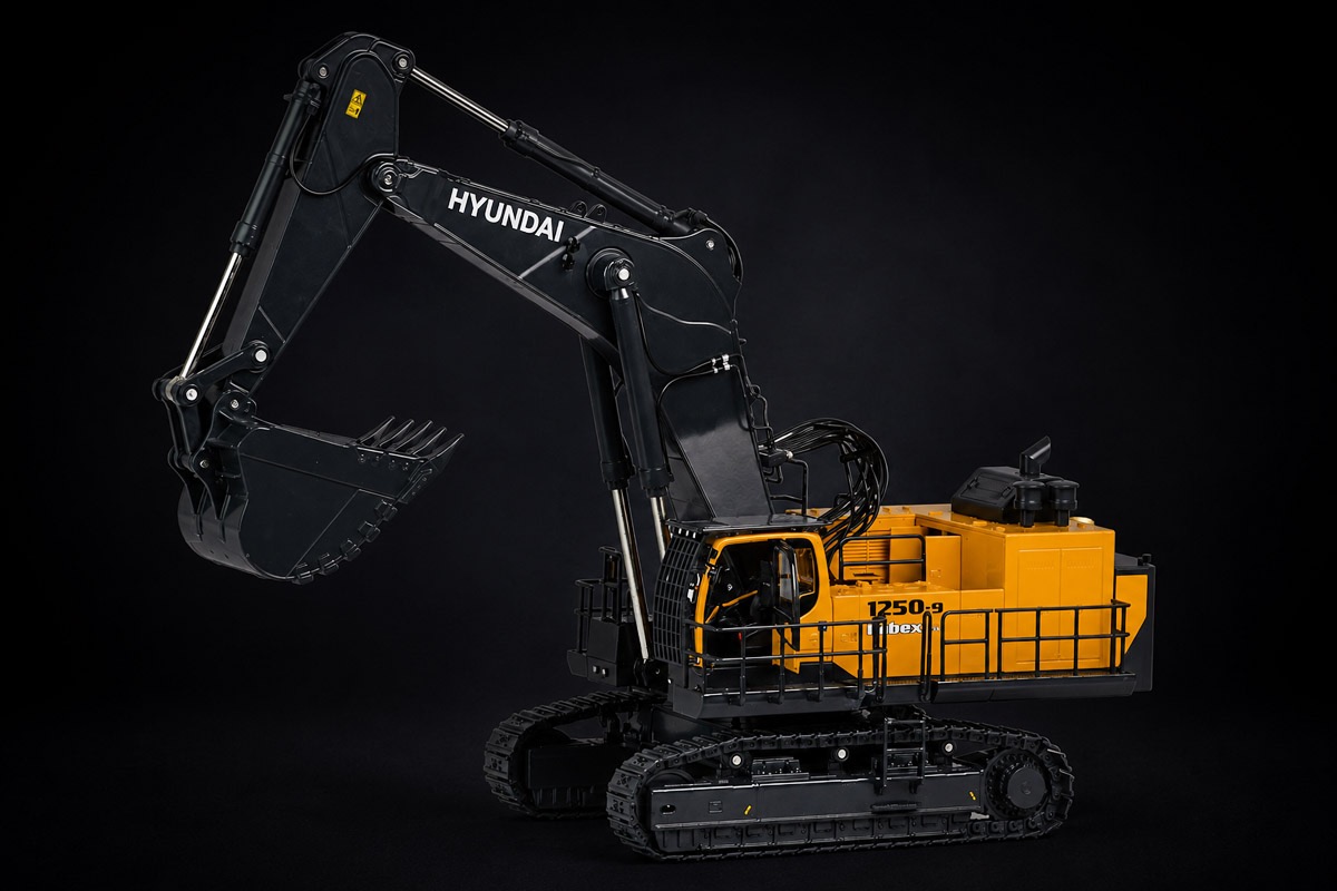 MA77009-1 Artikelname: Hyundai R1250-9 Raupenbagger Originalhersteller: Hyundai von Imc Models im Maßstab: 1:35 Hersteller-Nr: 18-1024