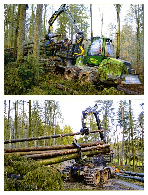 Forstmaschinen im Schwäbischen Wald