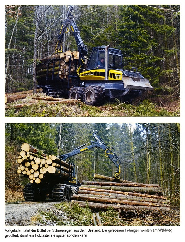 Forstmaschinen im Schwäbischen Wald