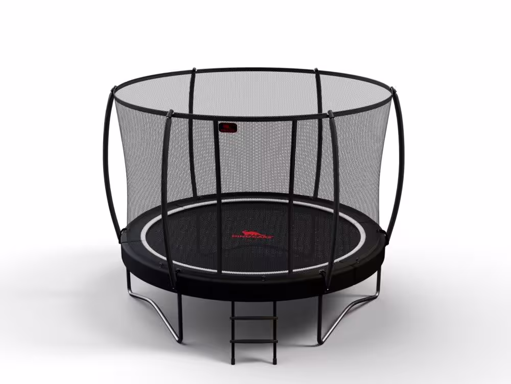 Dino Cars Trampolin inkl. SicherheitsnetzLeiter 305 cm-1