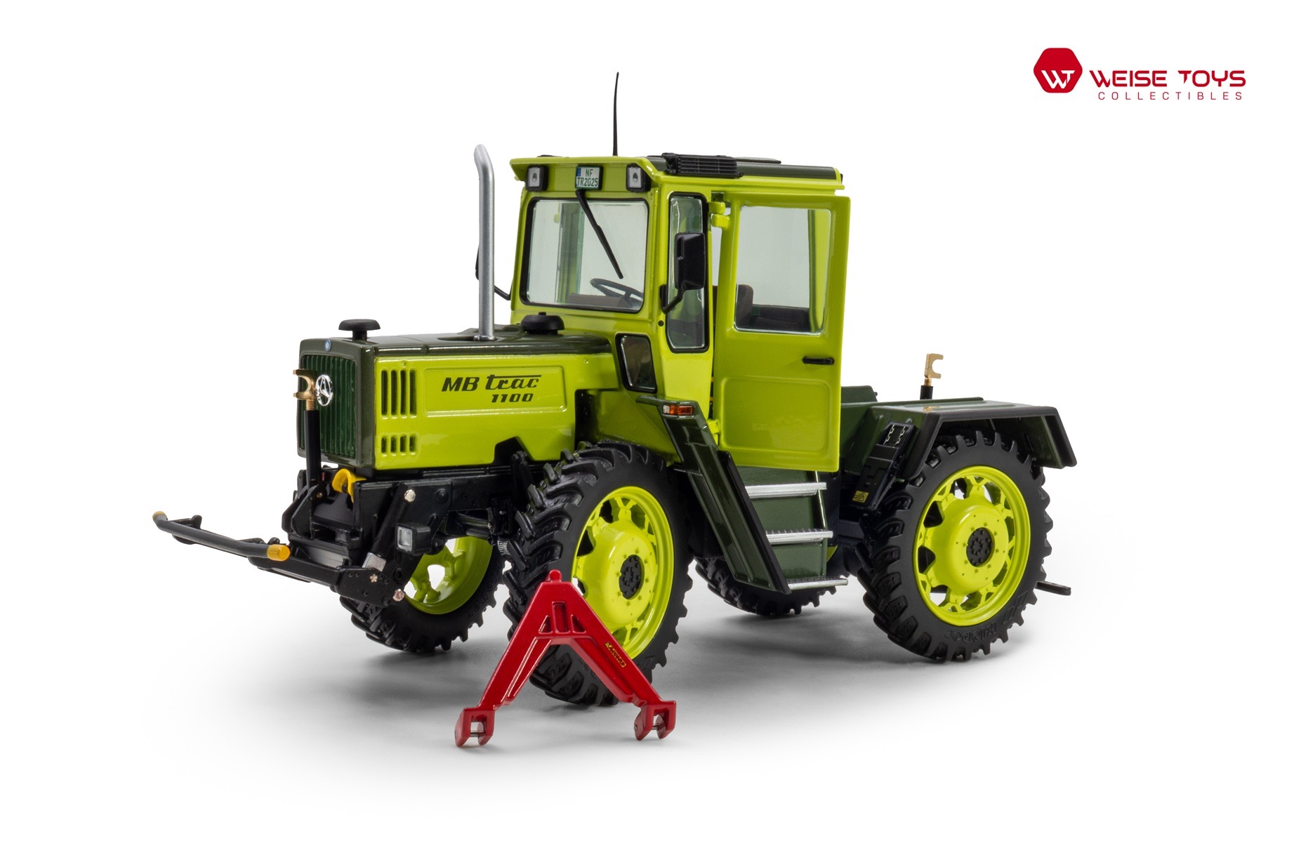 MA76796-1 Artikelname: MB trac 1100 mit Kulturrädern Limited Edition Originalhersteller: Mercedes-BenzMB-trac Modelltyp: MB trac 1100 von Weise-Toys im Maßstab: 1:32 Hersteller-Nr: 1088