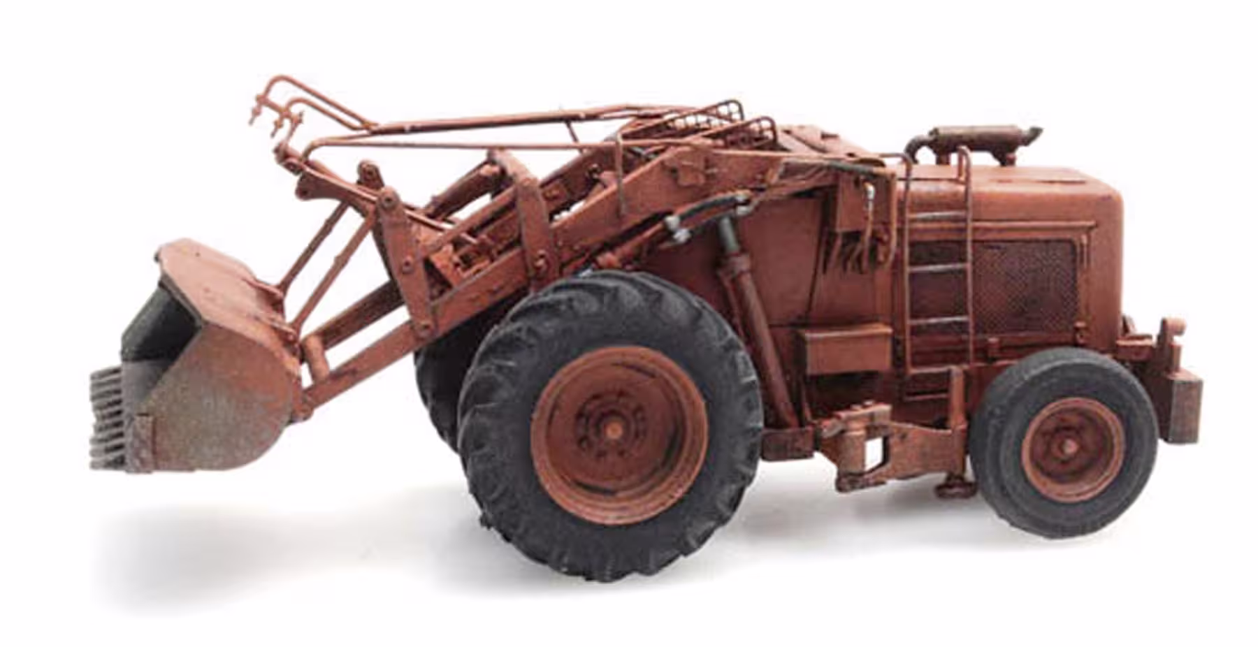 Bischoff Polytrac mit Schaufel orange Modell von Artitec 1:87 eilbote-onlineshop - Agrarfox