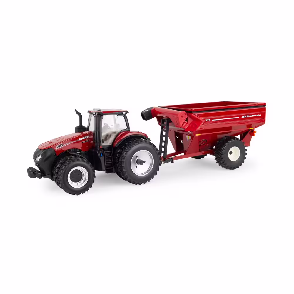 MA76764-1 Artikelname: Case IH Magnum 355 Traktor mit J&M 875 Kornkipper Originalhersteller: Case IH von Ertl im Maßstab: 1:32 Hersteller-Nr: 44500