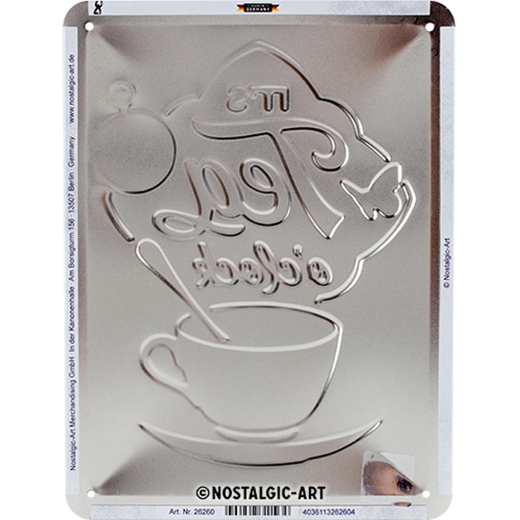 Blechschild It´s Tea O´Clock