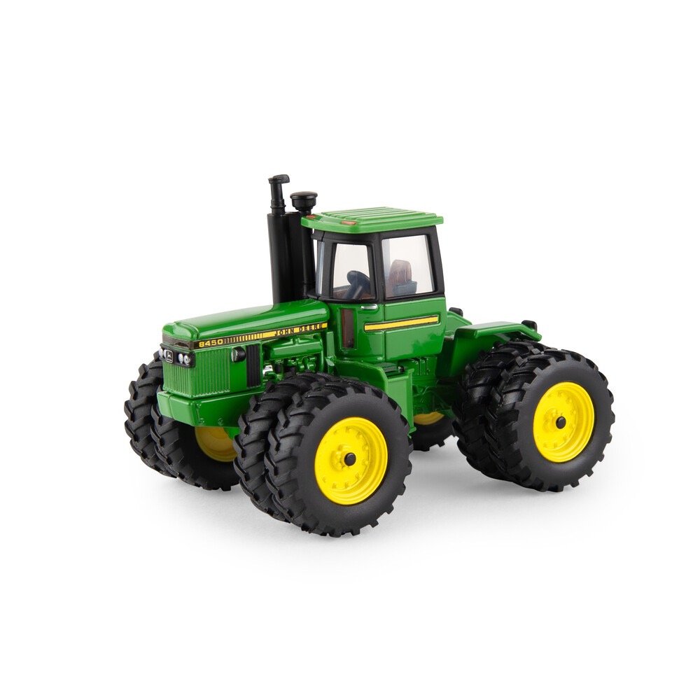 MA76749-1 Artikelname: John Deere 8450 mit Zwillingsbereifung Originalhersteller: John Deere Modelltyp: 8450 von Ertl im Maßstab: 1:64 Hersteller-Nr: 45998