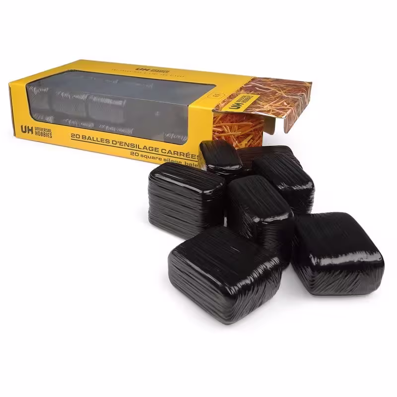 20 Silage Quaderballen schwarz Modell von Universal Hobbies 1:32 eilbote-onlineshop - Agrarfox