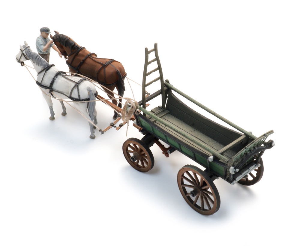 Nordeuropäischer Heuwagen + Figur Modell von Artitec 1:87