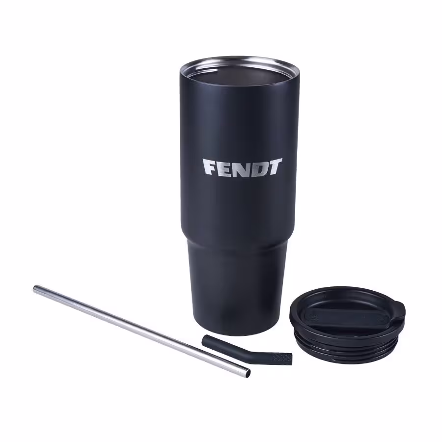 Fendt Schwarzer Thermobecher XL – Recyceltes Metall eilbote-onlineshop - Agrarfox
