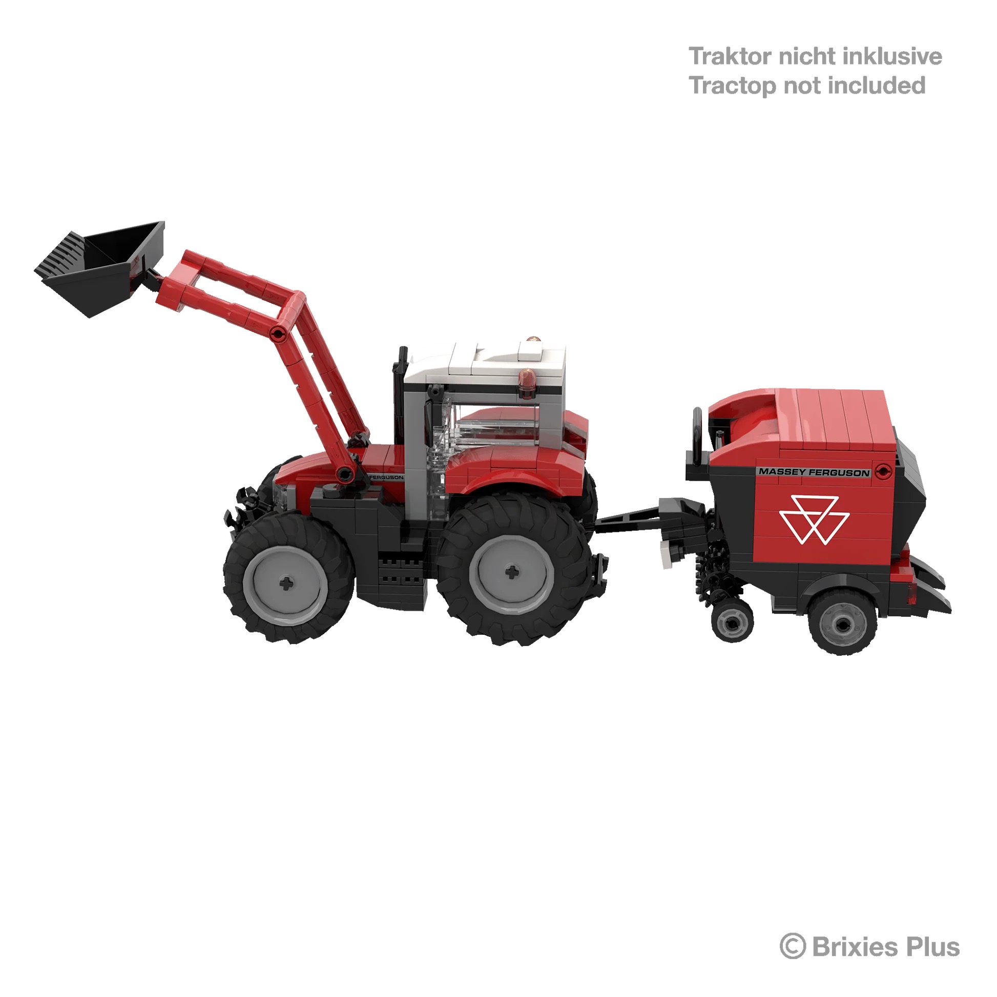 Massey Ferguson RB F Rundballenpresse BRIXIES Plus Klemmbausteine Modell von Brixies Plus 1:32