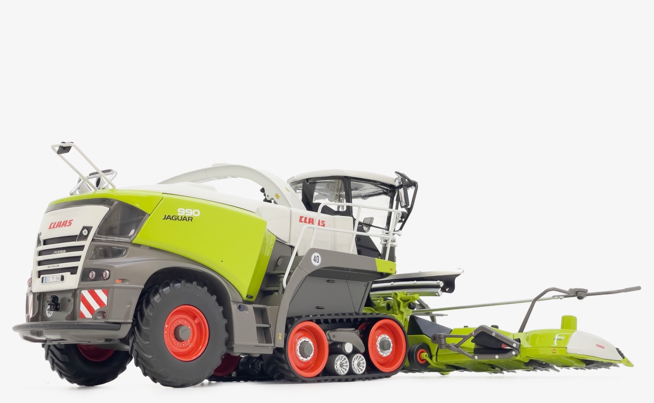 Claas Jaguar 990 Terra Trac mit Orbis 900 Transportsystem Modell von MarGe Models 1:32