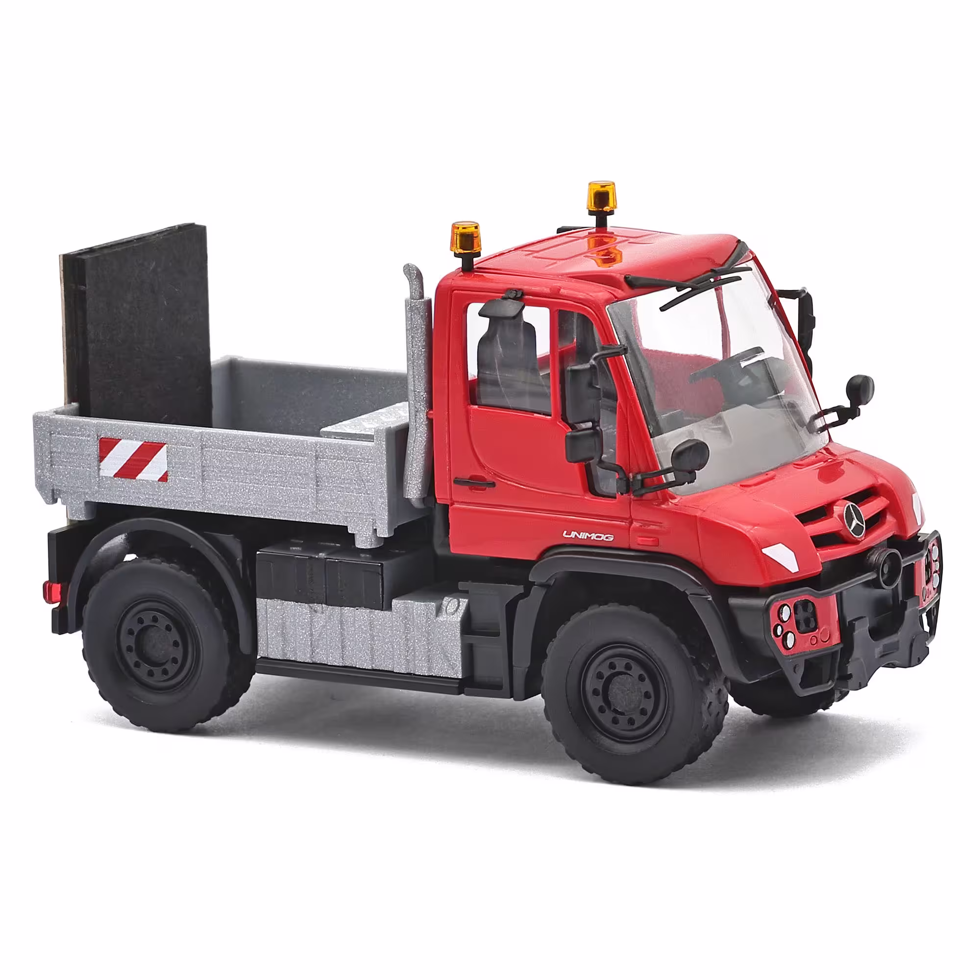 MA76357-1 Artikelname: Mercedes-Benz Unimog U430, Schwertransportbegleitung Originalhersteller: Unimog Modelltyp: U430 von Busch im Maßstab: 1:87 Hersteller-Nr: 50937