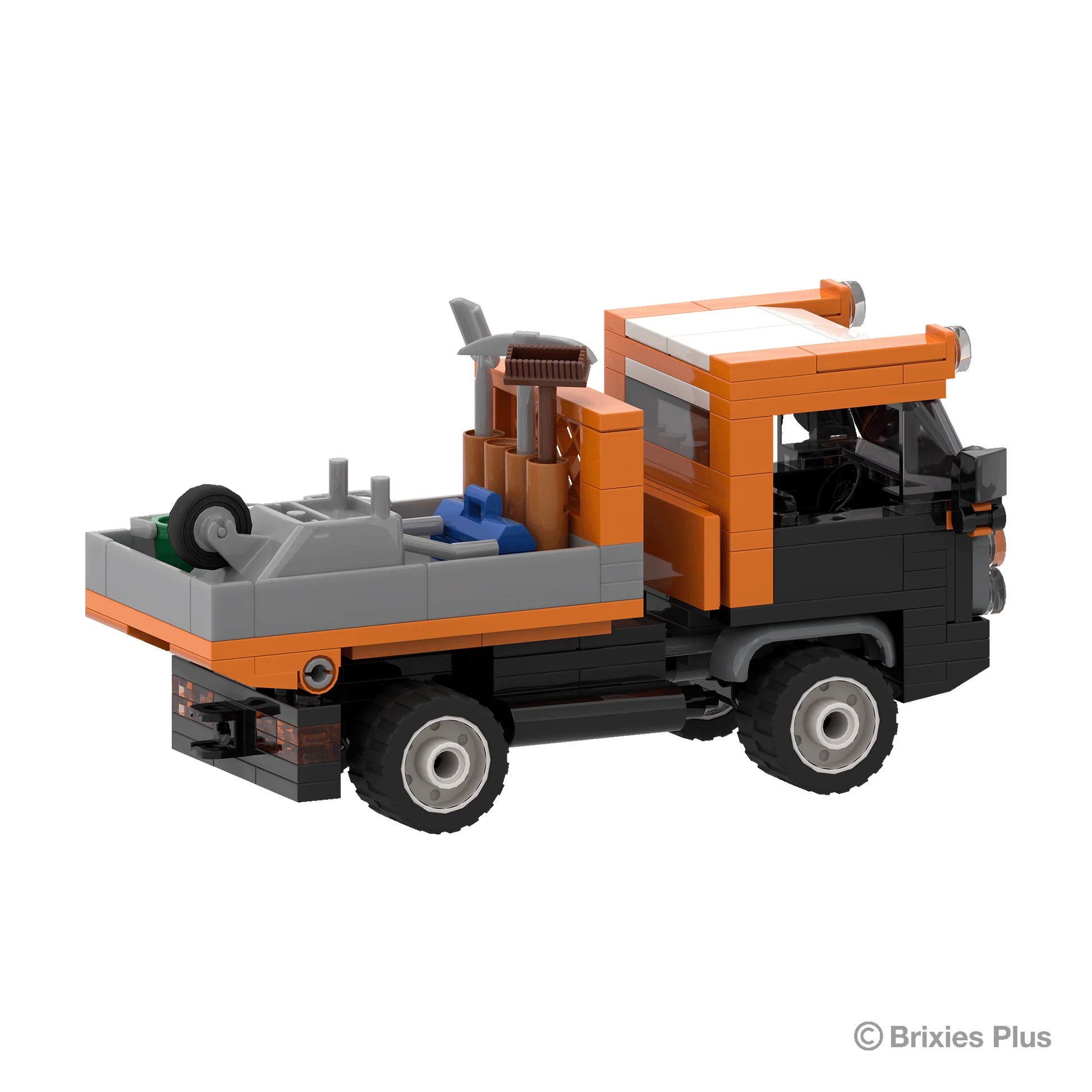 BRIXIES Plus Linder Uni Trac Kommunal orange Modell von Brixies Plus 1:32