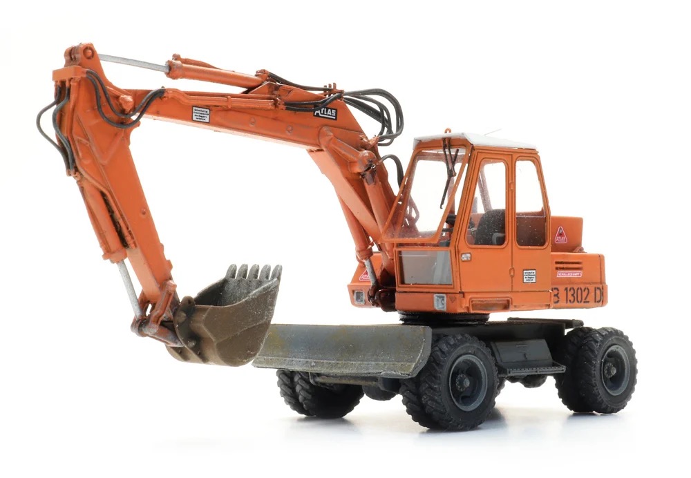 Atlas 1302 Bagger orange Modell von  1:87