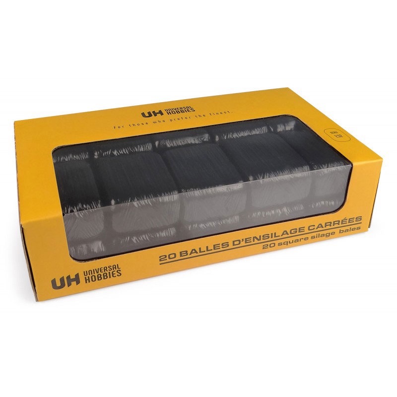 20 Silage Quaderballen schwarz Modell von Universal Hobbies 1:32