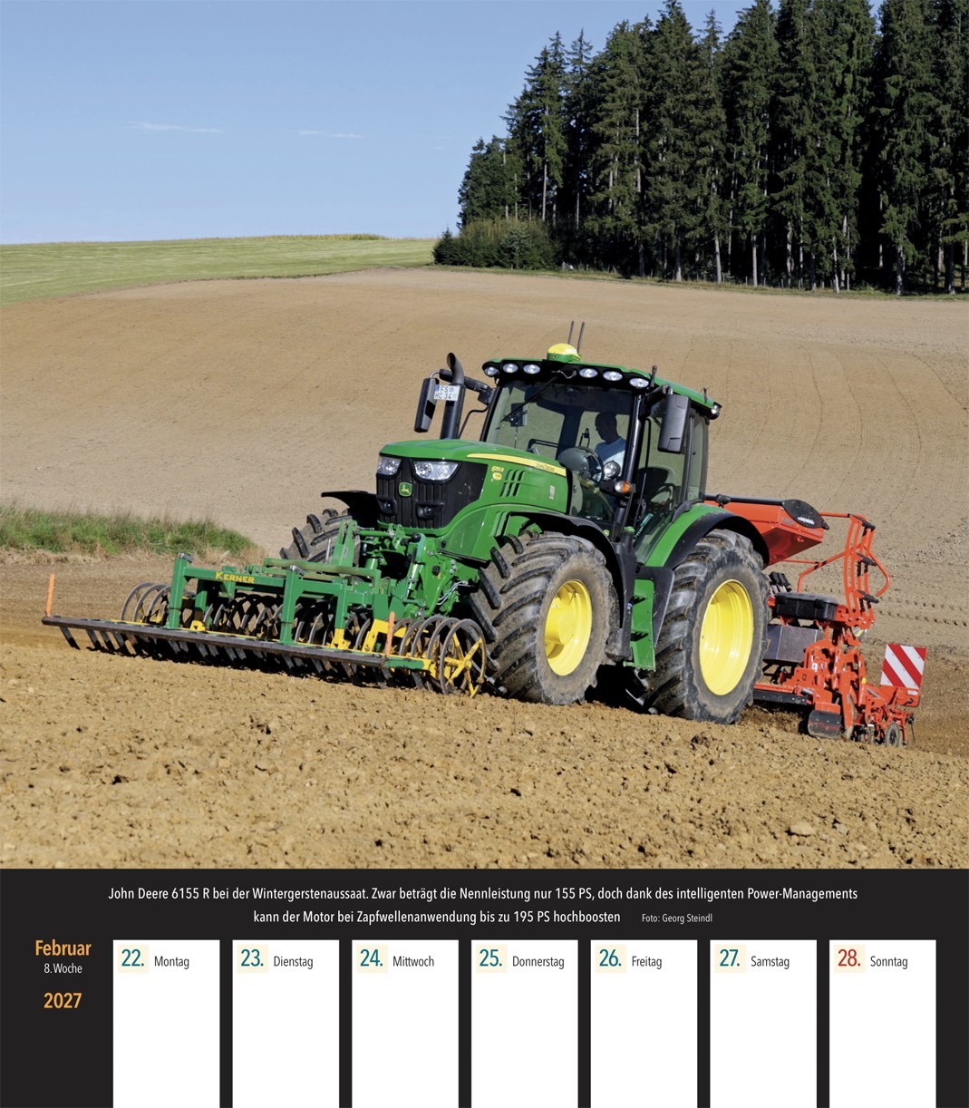 John Deere Traktoren Wochenkalender 2027