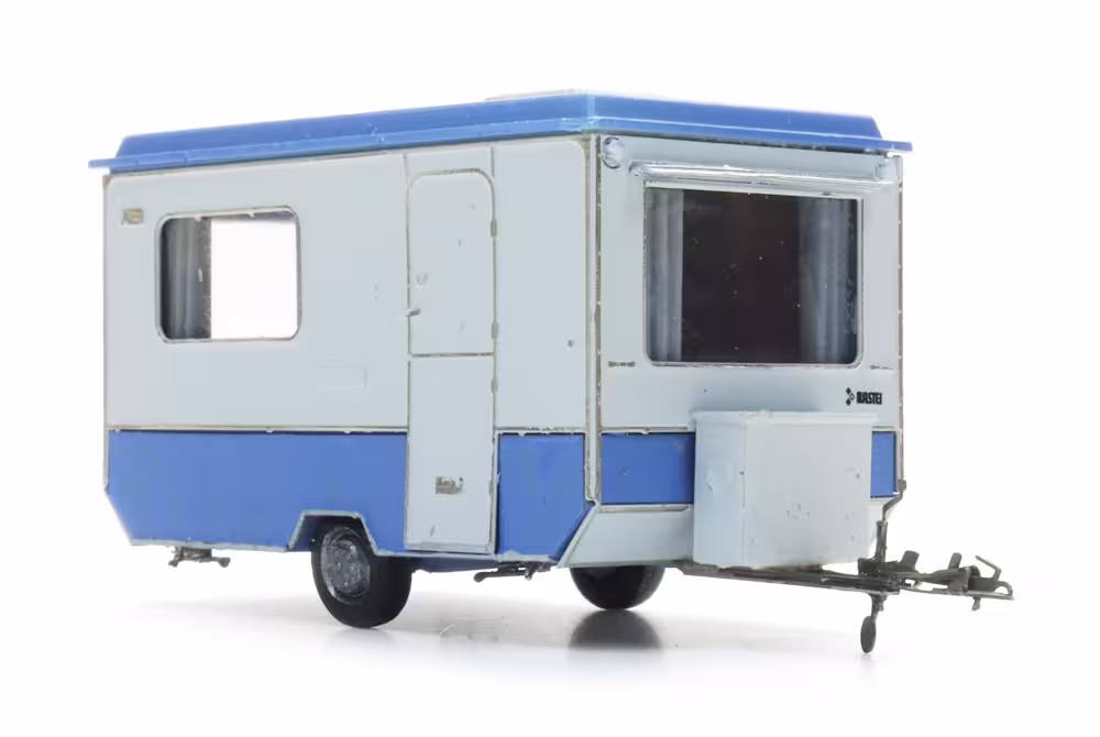 MA76431-1 Artikelname: DDR Wohnwagen „Bastei“ reisen Originalhersteller:  von Artitec im Maßstab: 1:87 Hersteller-Nr: 387.722