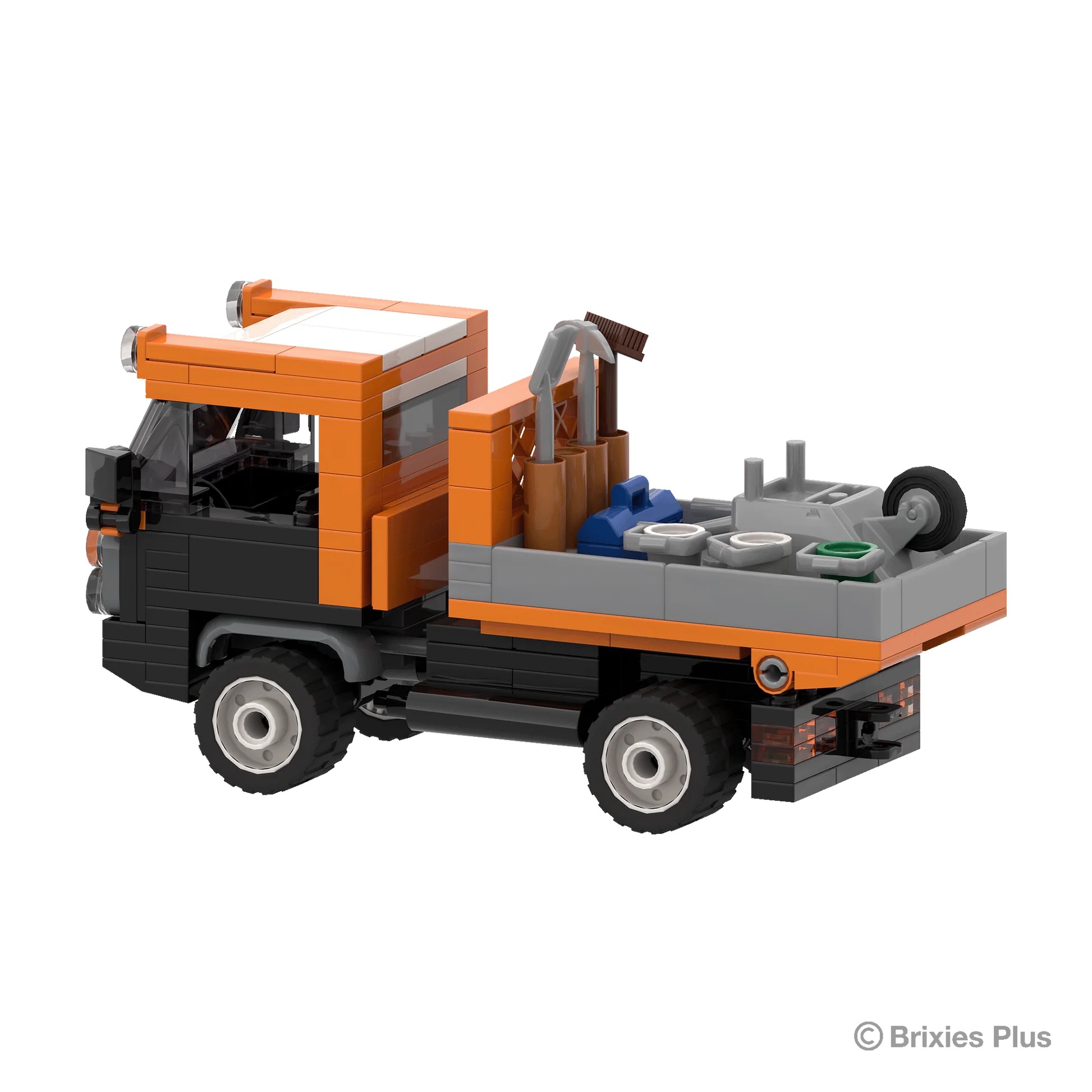 BRIXIES Plus Linder Uni Trac Kommunal orange Modell von Brixies Plus 1:32
