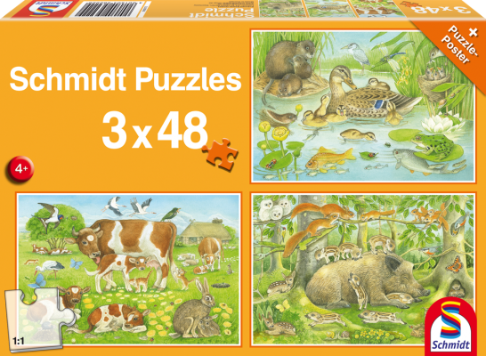 Puzzle Tierfamilien